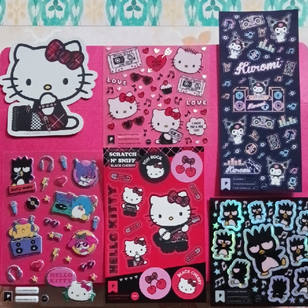 Hello Kitty and Kuromi Music Sticker Set